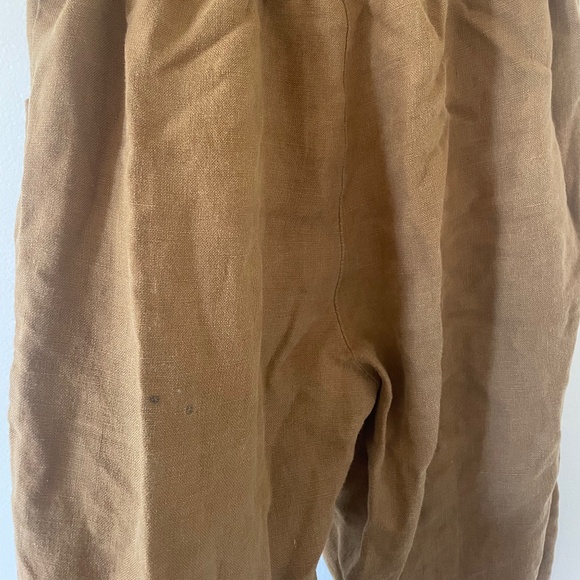 OZMA Utility Heavy Laundered Linen Pant Small in Carob / Tobacco - Picture 3 of 7